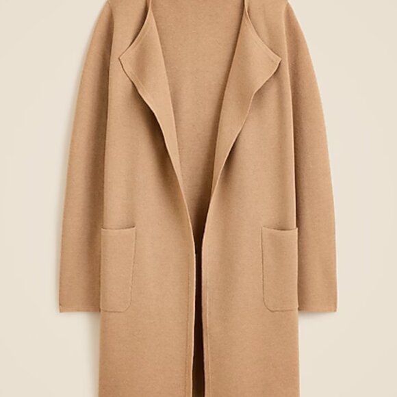 J.Crew Juliette collarless sweater-blazer tan XXS - Picture 6 of 6